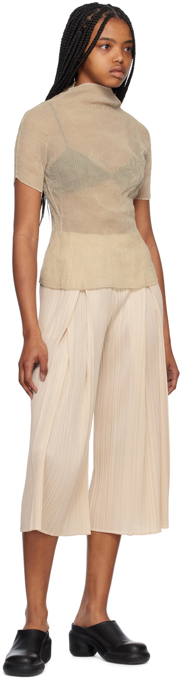 Pleats Please Issey Miyake April Monthly Colors Top in Black Pepper
