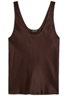 Anine Bing Lea Silk Tank top Dark Brown