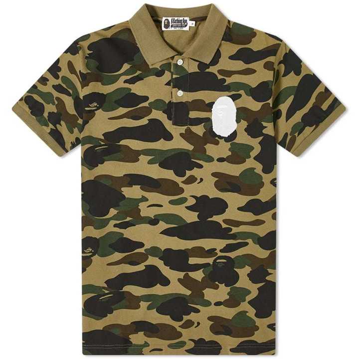 Photo: A Bathing Ape 1st Camo Large Ape Head Polo