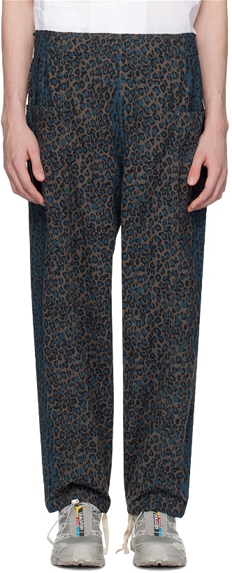 Photo: South2 West8 Gray & Blue Army String Trousers