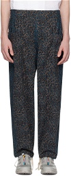 South2 West8 Gray & Blue Army String Trousers