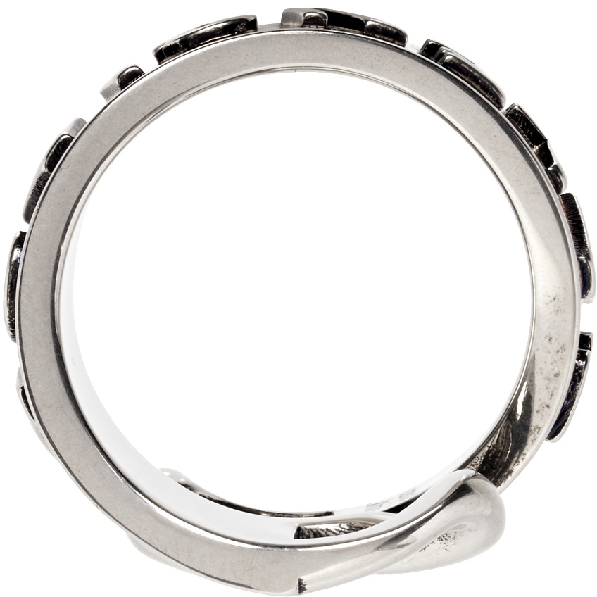 Balenciaga Silver Gourmette Ring Balenciaga