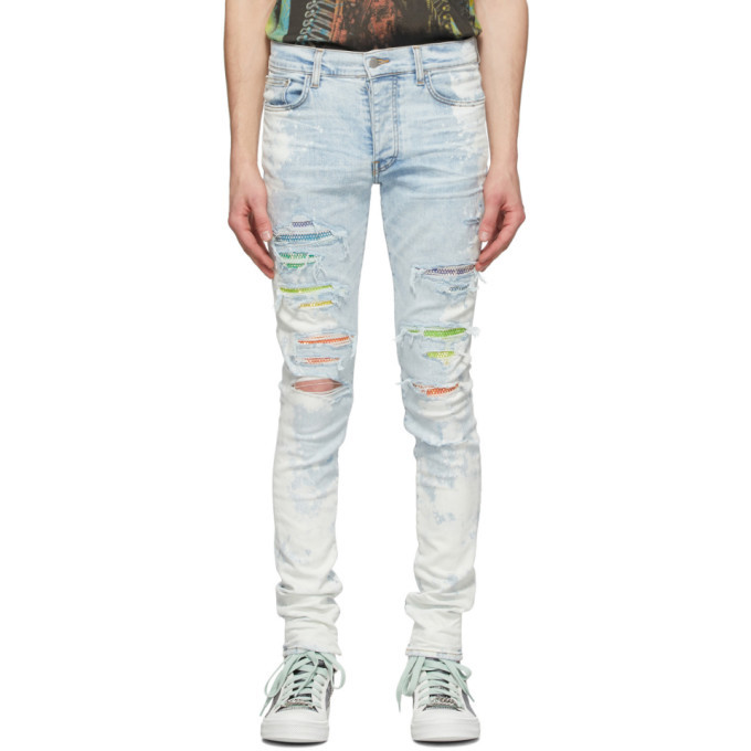 Photo: Amiri Blue Bleached Crystal Gradient Jeans