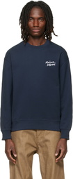 Maison Kitsuné Navy Handwriting Comfort Sweatshirt