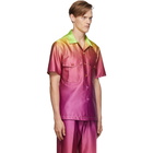 Sies Marjan Pink and Yellow Dean Degrade Pocket Shirt