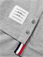 Thom Browne - Rugby Striped Cotton-Jersey T-Shirt - Gray