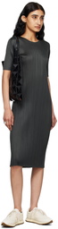 PLEATS PLEASE ISSEY MIYAKE Gray Monthly Colors May Midi Dress