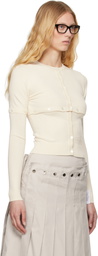 Rokh Beige Multi Button Layer Cardigan