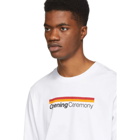 Opening Ceremony White Stripe Logo Long Sleeve T-Shirt