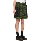 Dsquared2 Green Camo Dan Elastic Boxer Cargo Shorts