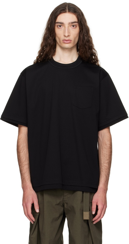 Photo: sacai Black Cotton Jersey T-shirt