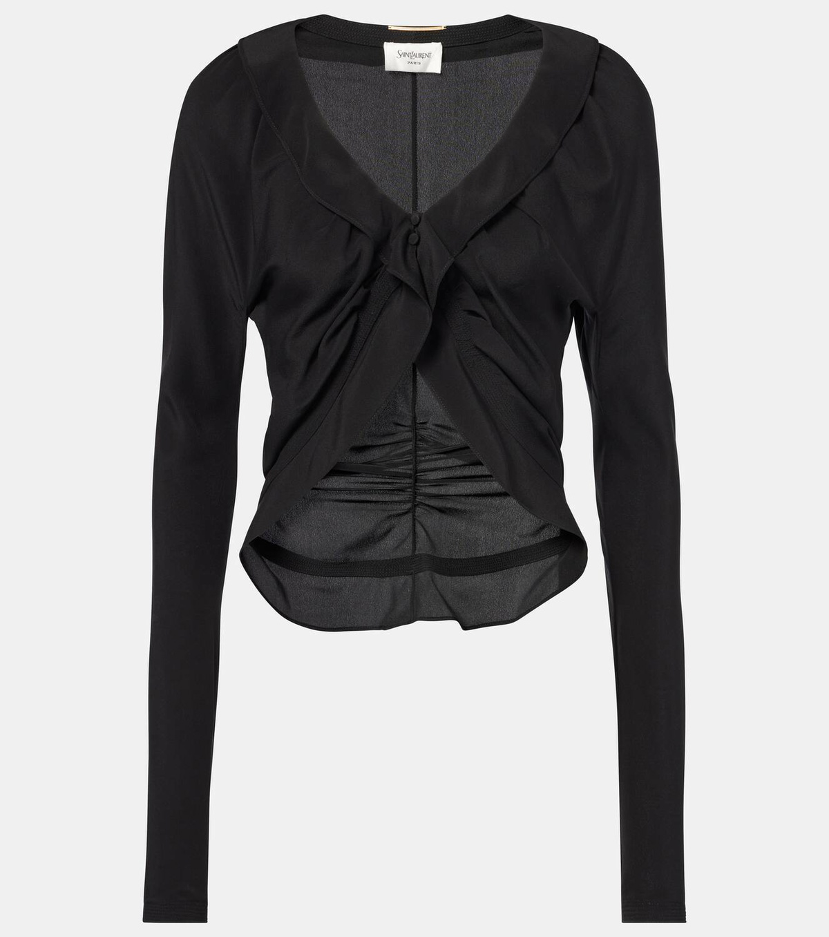 Saint Laurent Women's Fluid Knit Blouse Blue main image 1