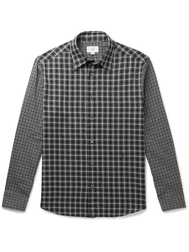 Photo: Dunhill - Checked Cotton-Poplin Shirt - Black