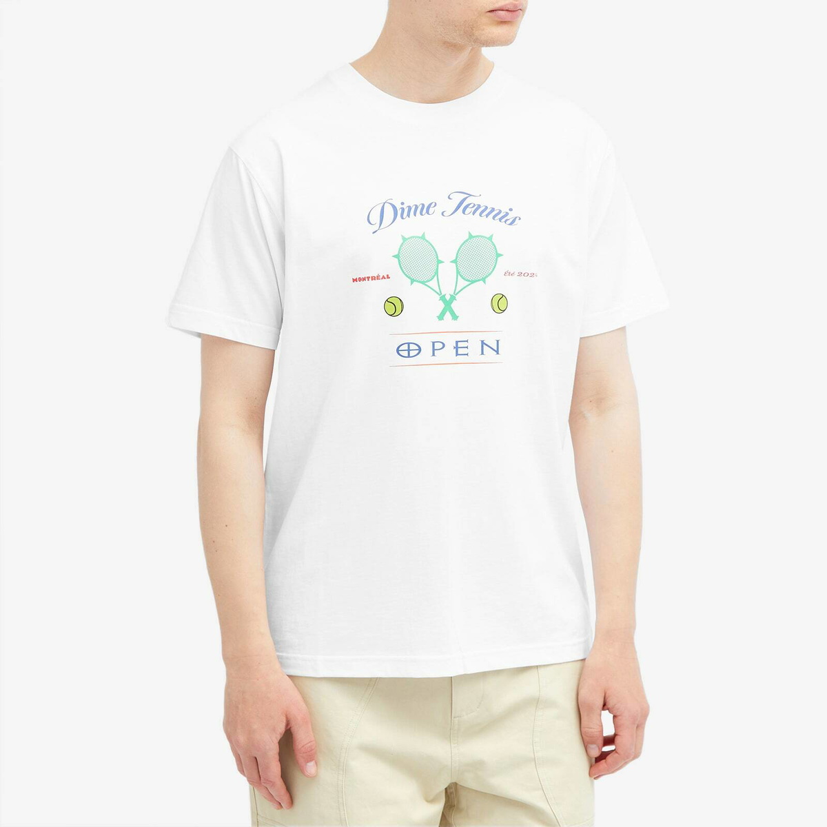 【Dime】Court T-Shirt Dime Court T-Shirt - (White) - Geometric Skateshop