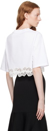 Stella McCartney White Lace Trim T-Shirt