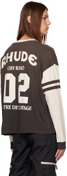 Rhude Black & White Triple R Long Sleeve T-Shirt