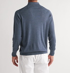 William Lockie - Mélange Virgin Wool Polo Shirt - Blue