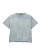 The Elder Statesman - Sunbleached Cotton and Cashmere-Blend Jersey T-Shirt - Blue