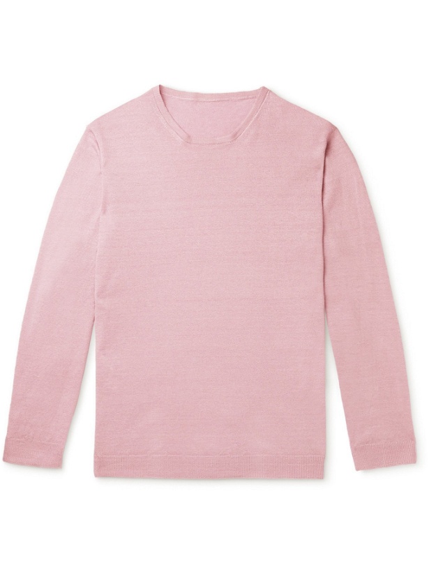 Photo: ANDERSON & SHEPPARD - Linen Sweater - Pink