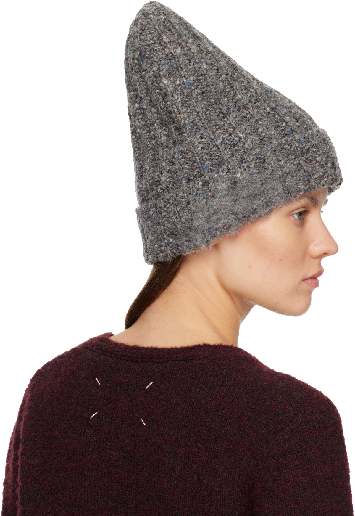 Maison Margiela Gray XL Wool Beanie