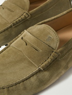 Tod's - Gommino Suede Driving Shoes - Green