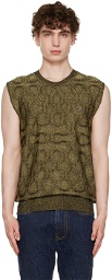 Vivienne Westwood Black & Gold Squiggle Vest