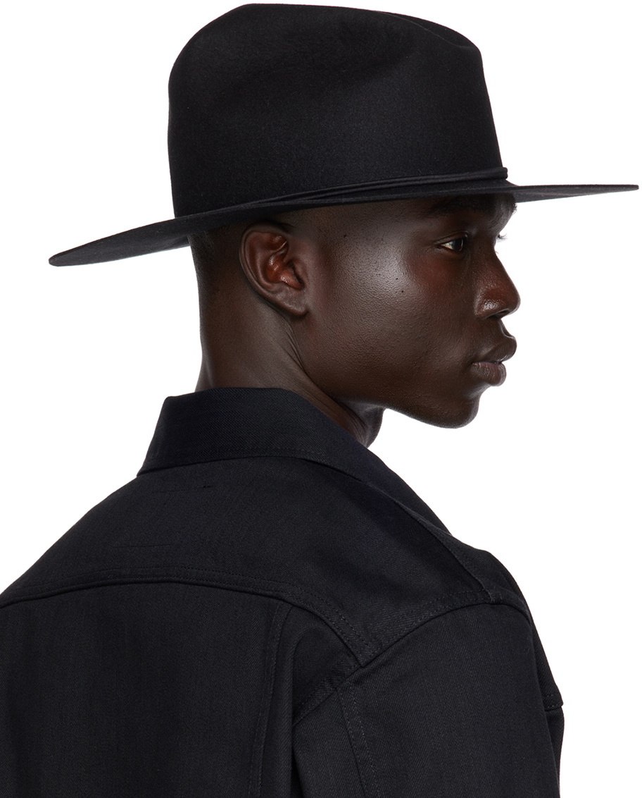 The Letters Black Wide Brim Open Crown Hat