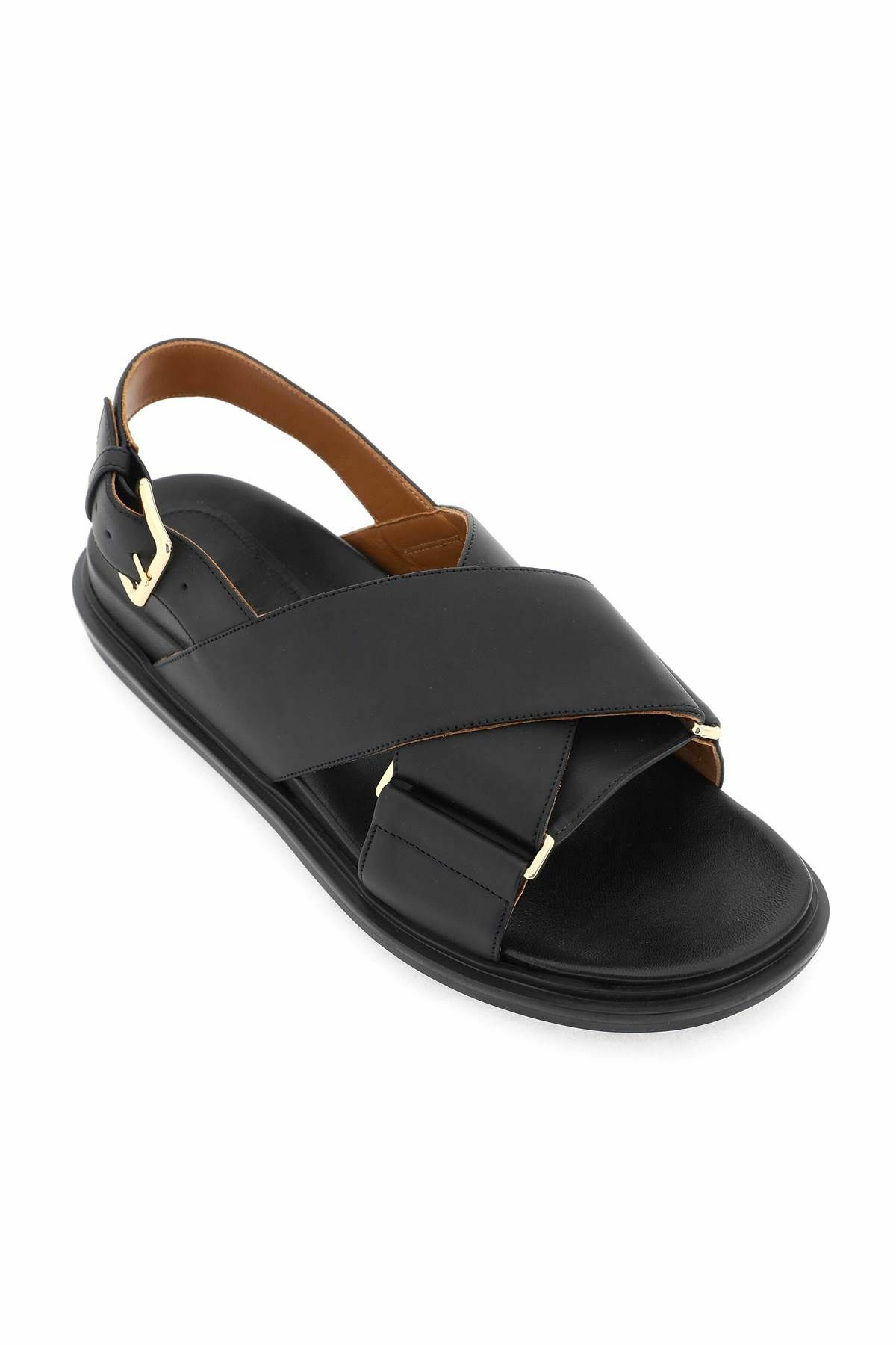 Marni Multicolor Calf Leather Bos Taurus Flat Sandals