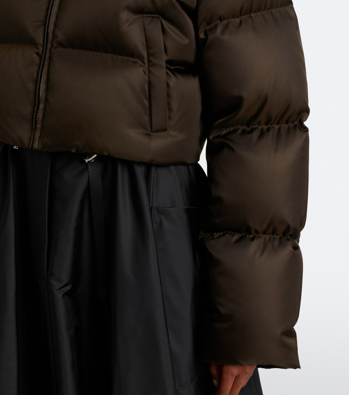 Prada Cropped Re-Nylon down jacket