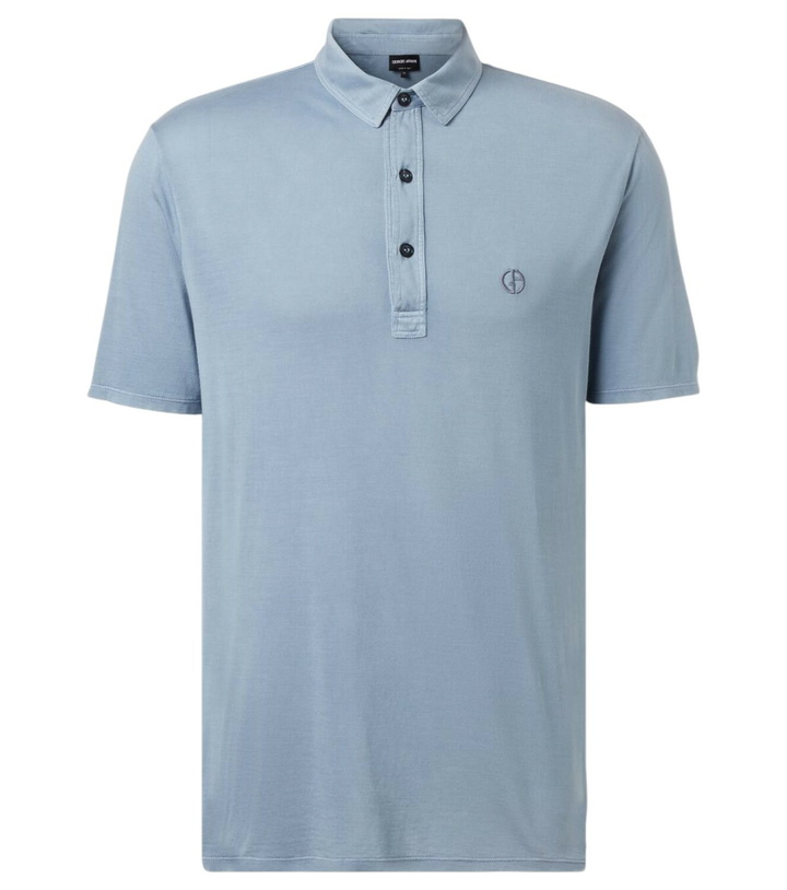 Photo: Giorgio Armani Silk and cotton polo shirt