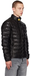 Parajumpers Black Ernie Leather Jacket