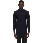 Maison Margiela Navy Mock Neck Sweater