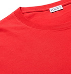 Loewe - Logo-Embroidered Cotton-Jersey T-Shirt - Red