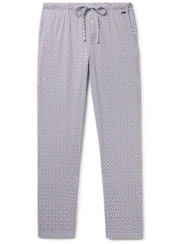 Photo: Hanro - Night & Day Printed Cotton-Jersey Pyjama Trousers - Blue