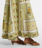 Alémais Dixie belted printed ramie shirt dress