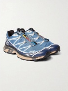 SALOMON - XT-6 Advanced Rubber-Trimmed Coated-Mesh Running Sneakers - Blue