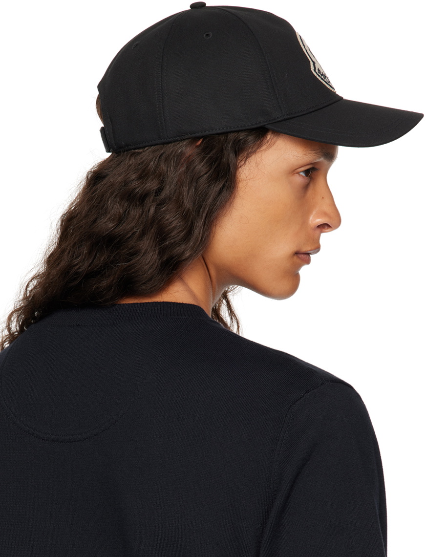 Moncler Black Gabardine Baseball Cap Moncler