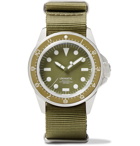 Unimatic - Modello Uno U1-DZ Automatic Brushed Stainless Steel and Webbing Watch - Green