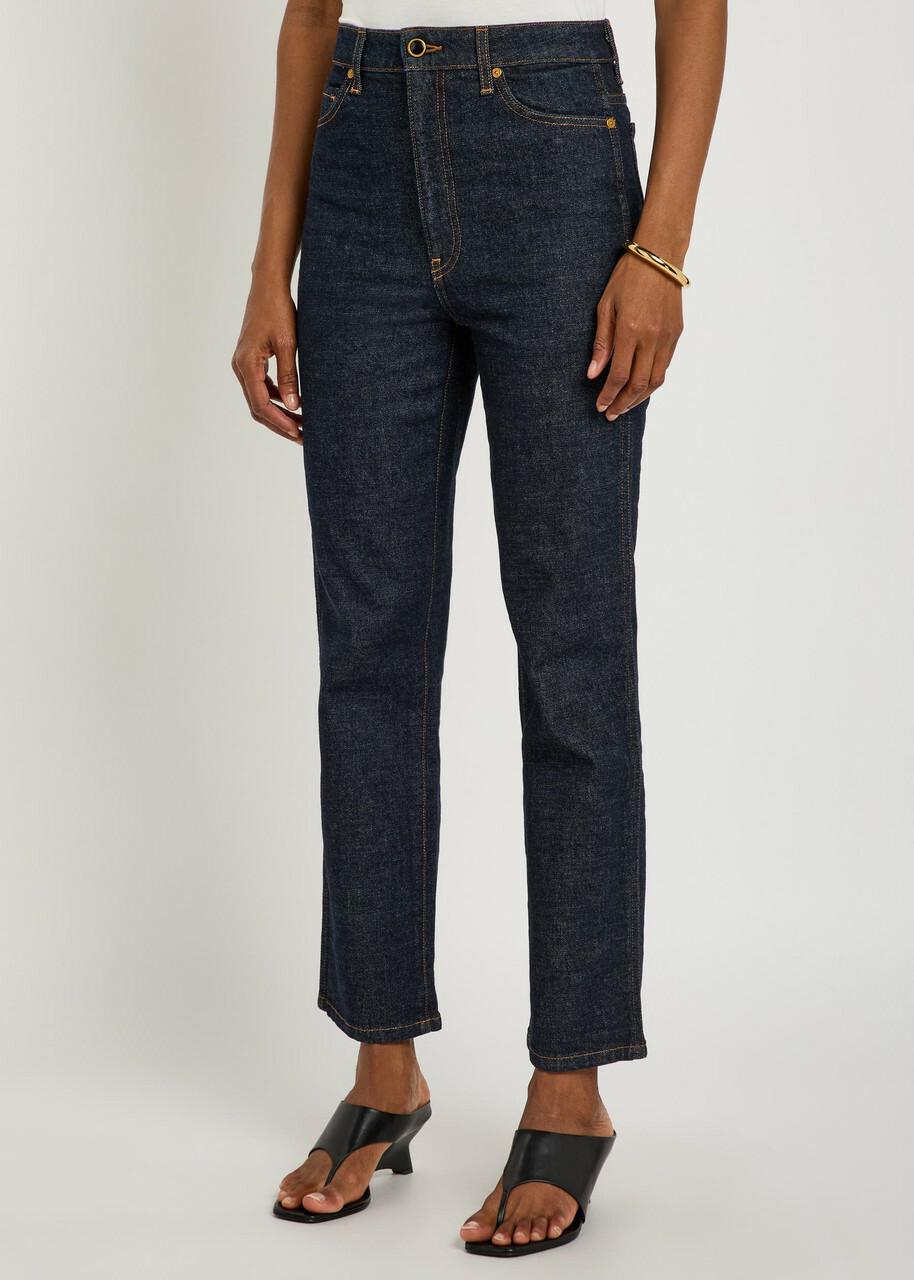 Khaite Abigail Slim Straight-leg Jeans Indigo