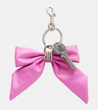 Balenciaga BB bow-detail leather keychain