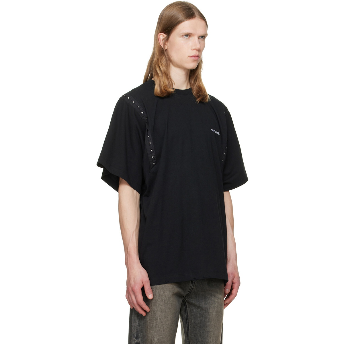 We11done Black Hook & Eye T-Shirt