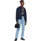 Prada Navy Bloom Wire Of Scotland Turtleneck