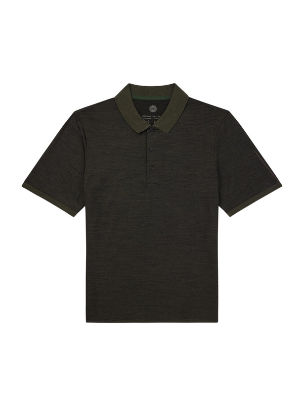 Photo: Purdey - Merino Wool and Lyocell-Blend Piqué Polo Shirt - Green