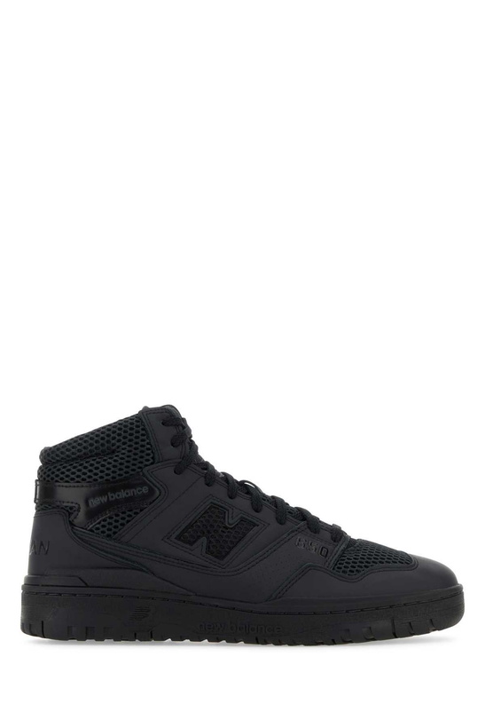 Photo: Black Leather And Mesh Junya Watanabe X New Balance Bb650 Sneakers