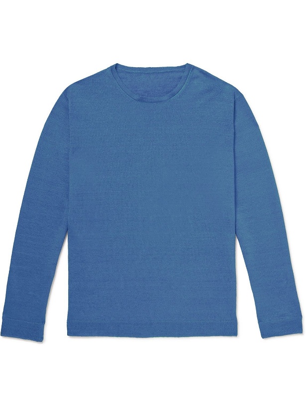 Photo: Anderson & Sheppard - Linen Sweater - Blue