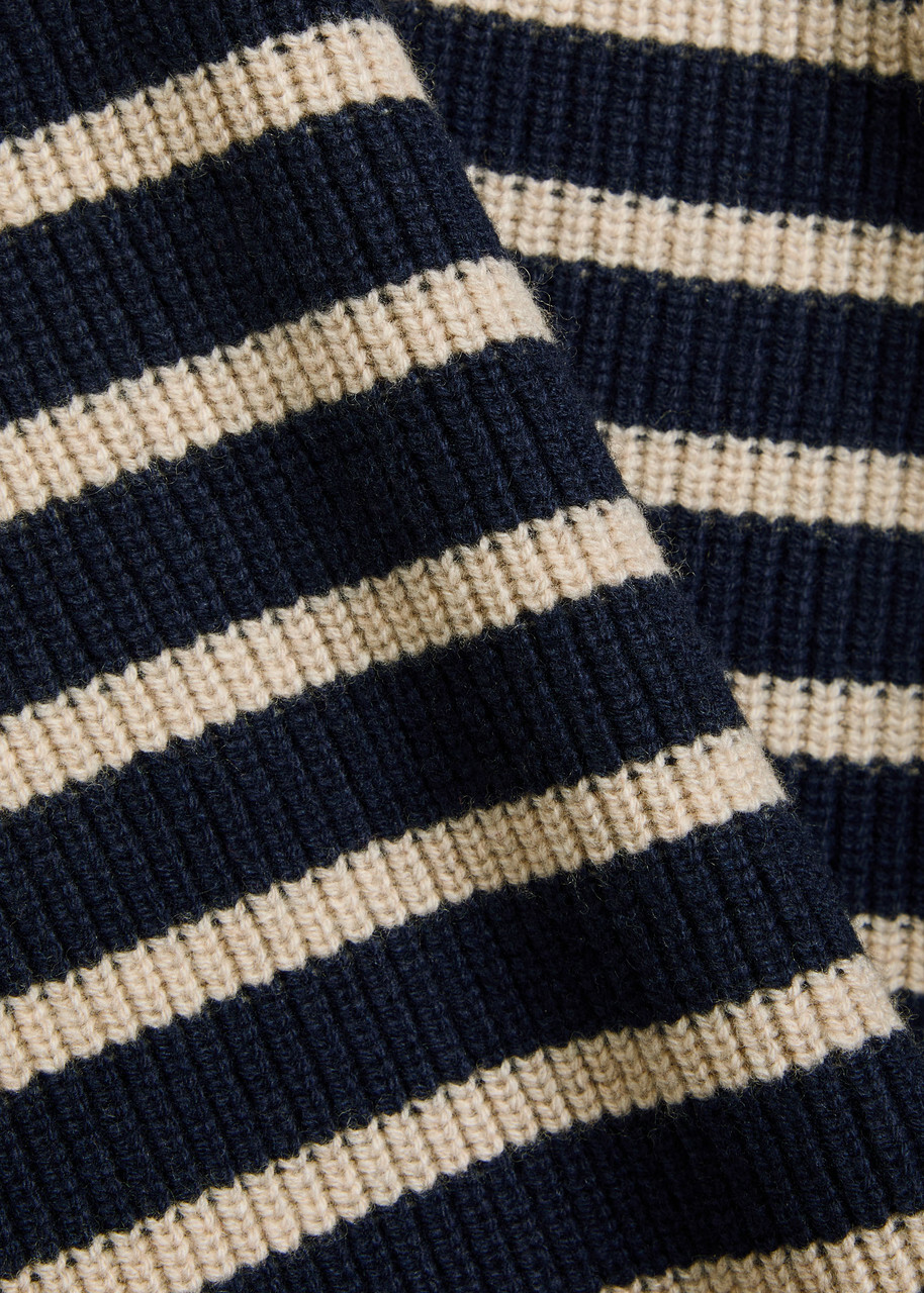 Rag & Bone Ilaria Striped Wool Jumper Navy