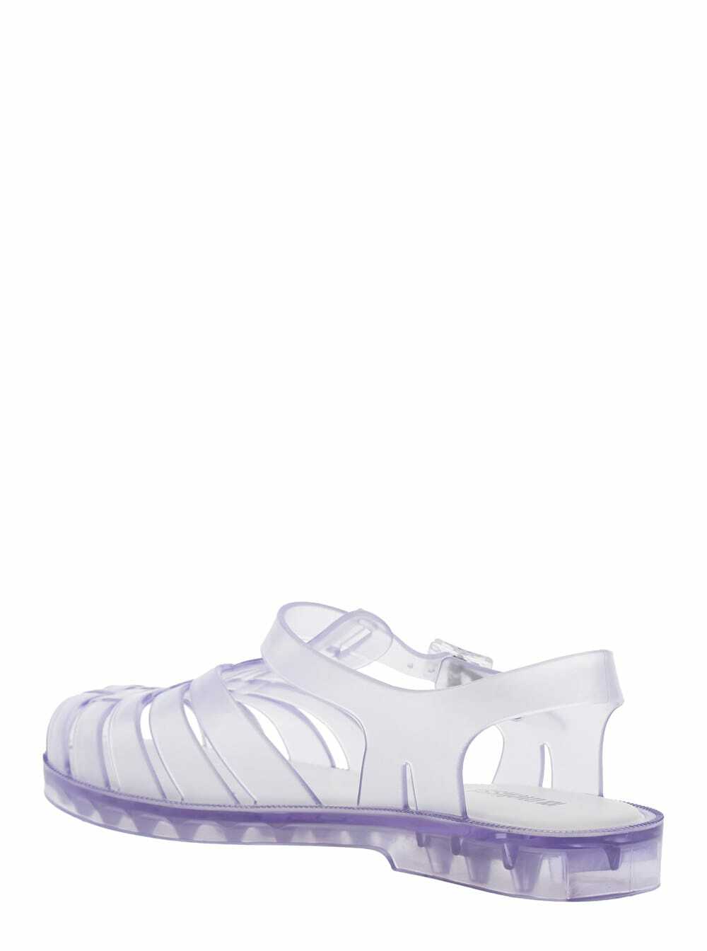 Melissa possession White Sandals With Cage Design And Adjustable Buckle Closure In Tech Fabric Woman