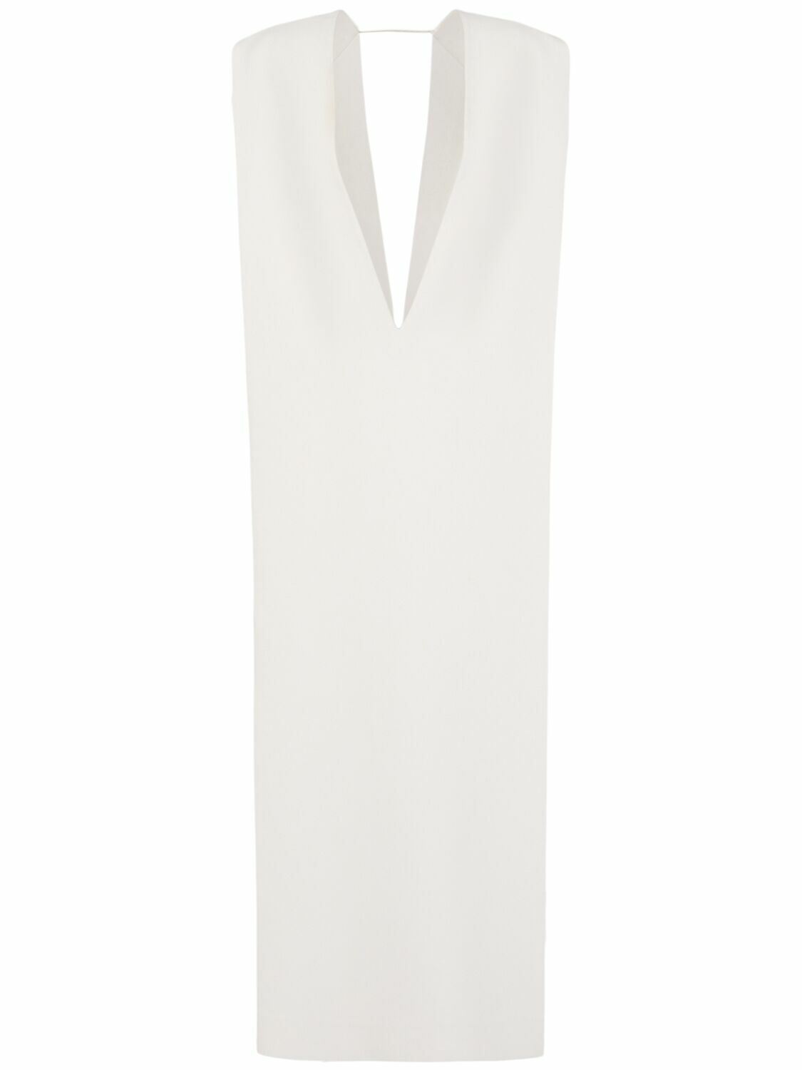 【送料&関税込】SportMax Cream Viscose Blend Rivolo Dress Sportmax Cream Viscose Blend Rivolo Dress In White | ModeSens