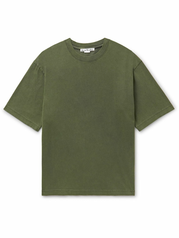Photo: Acne Studios - Extorr Cotton-Jersey T-Shirt - Green
