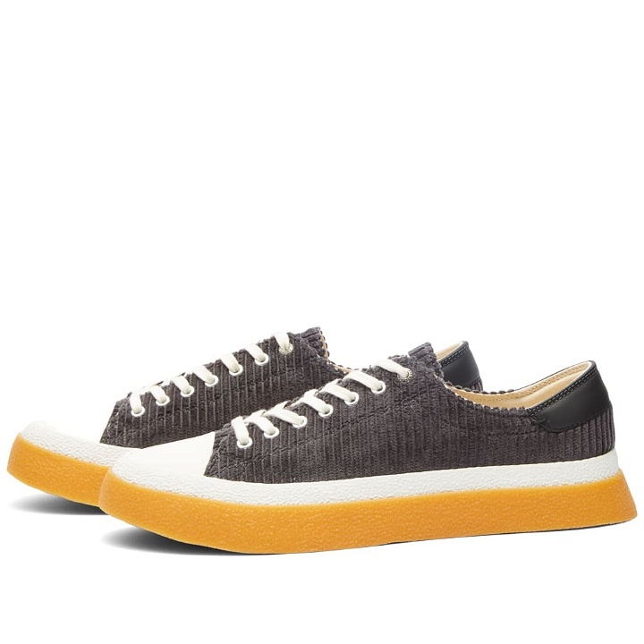 Photo: East Pacific Trade Men's Dive Layer Corduroy Sneakers in Grey